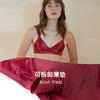 弗利少女法式缎面内衣女士文胸红色小胸 胸罩舒适无钢圈薄款 商品缩略图4