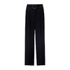 EITIE爱特爱秋季新款时尚通勤黑色简约职业高腰直筒阔腿裤女C2205004 商品缩略图6