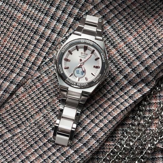 【时计廊】卡西欧(CASIO)女表 BABY-G太阳能动力双显防水多功能休闲时尚潮流女士手表 MSG-S200C-7APR 商品图2
