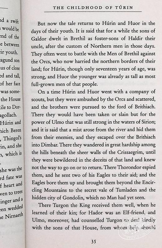 【中商原版】胡林的子女 英文原版 The Children of Hurin 托尔金 J R R Tolkien 商品图7