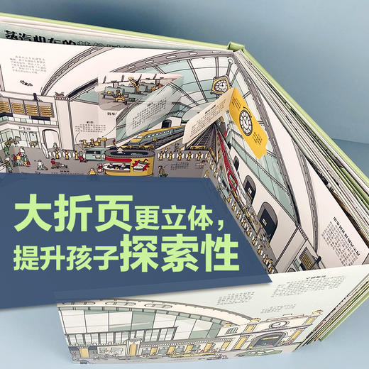 【图书】《火车站是怎样工作的》| 26个趣味翻页，12个超大拉页，三层翻页设计，巧妙展示火车和火车站的外部结构、内部结构，带孩子发现火车站背后的秘密，3岁+ 商品图3