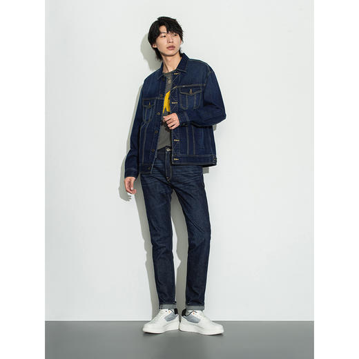 Lee商场同款101+22秋冬新品蓝色男牛仔夹克外套LMT002705100-761 商品图2