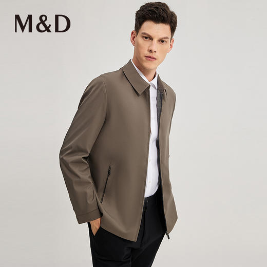 MD名盾行政夹克抗皱易打理商务秋冬爸爸翻领外套上班干部男茄克 商品图1