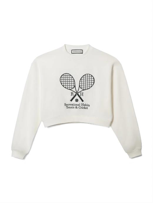 Recreational Habits Williams Cropped Crew-white 女装 网球 上装  秋冬 商品图1