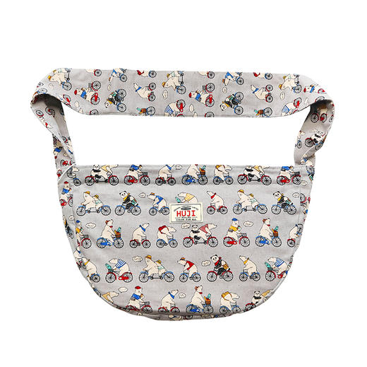 HUJI祤集Hobo斜挎包插画白熊熊猫 商品图1