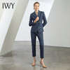 IWY/优雅蓝灰色职业西装西服女气质美容院套装长袖面试两件套干练工装C11348+P11348 商品缩略图2