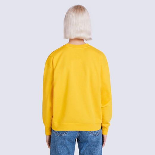 KENZO 高田贤三 女士棉质 KENZO Paris 徽标印花圆领长袖卫衣 黄色 FC62 SW002 4MF 40 商品图2