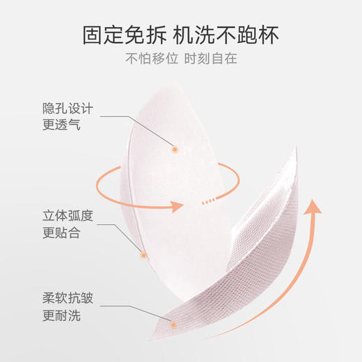 弗利少女无痕内衣女无钢圈亲肤透气薄款固定杯胸罩背心一片式文胸 商品图1