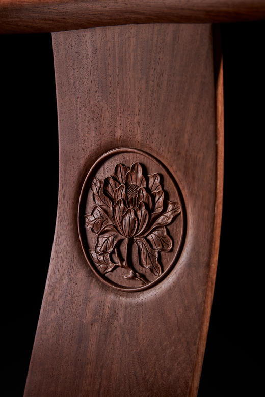 红桥红  家具严选  缅甸花梨（大果紫檀）【王款 大扇形 南官帽椅】 商品图2