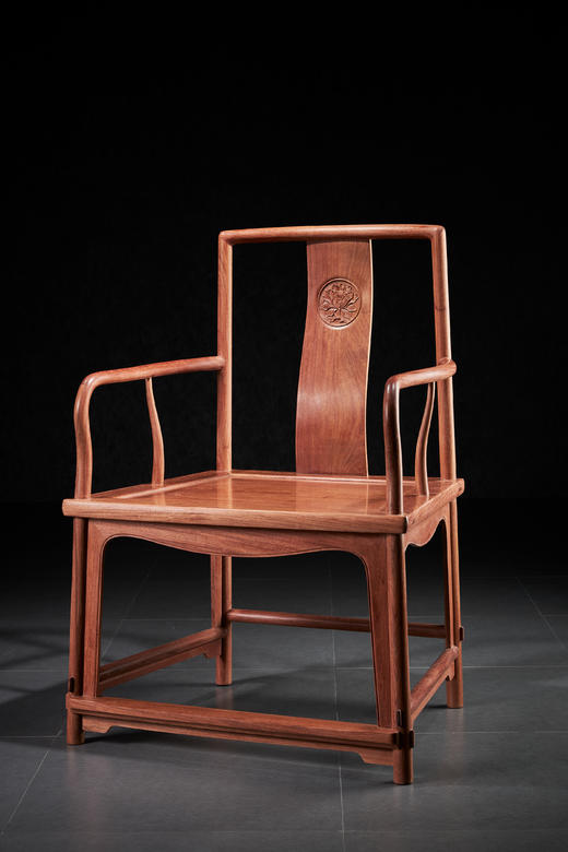 红桥红  家具严选  缅甸花梨（大果紫檀）【王款 大扇形 南官帽椅】 商品图1