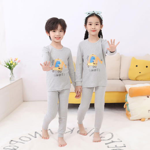 【儿童保暖舒适内衣套装】儿童秋衣秋裤套装纯棉中大童全棉男孩保暖内衣男童装女童睡衣 商品图10