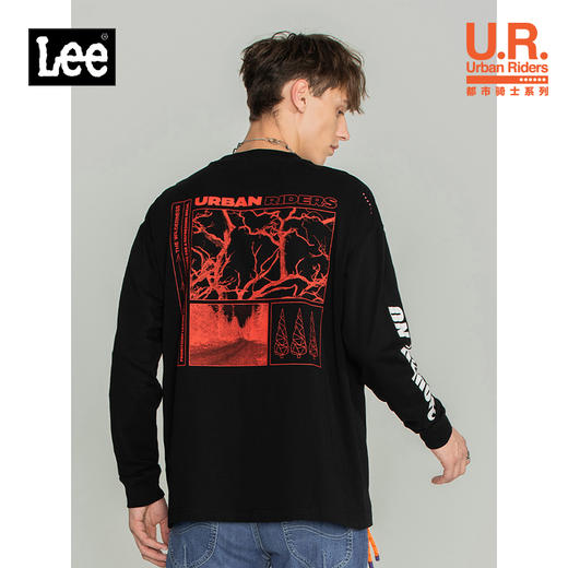 Lee商场同款22秋冬新品舒适版型多色男长袖T恤圆领潮LMT0036536VJ 商品图0