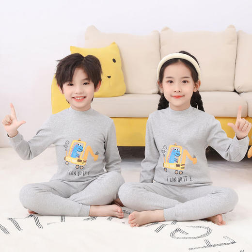【儿童保暖舒适内衣套装】儿童秋衣秋裤套装纯棉中大童全棉男孩保暖内衣男童装女童睡衣 商品图12