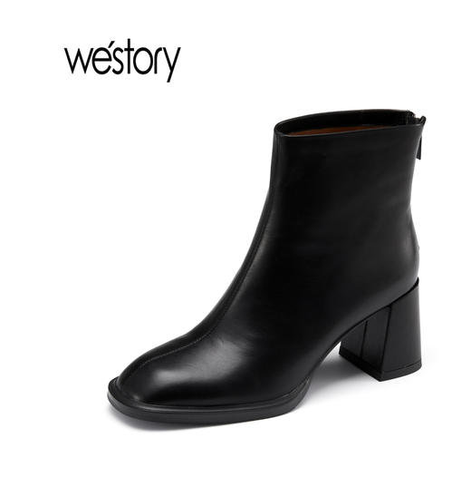 westory秋冬新款女靴短筒时尚靴低跟短靴81881 商品图1