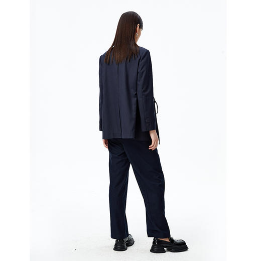 NEELLY纳俪气质条纹西装外套女2022秋季新款时尚高级感宽松上衣N22081W01053 商品图4