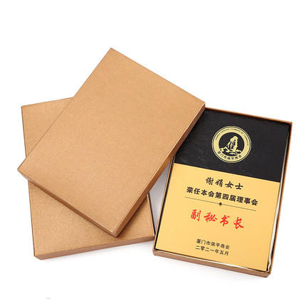 大理石金属授权牌定制高档美容医疗医师企业合作荣誉奖牌摆件定做 商品图4