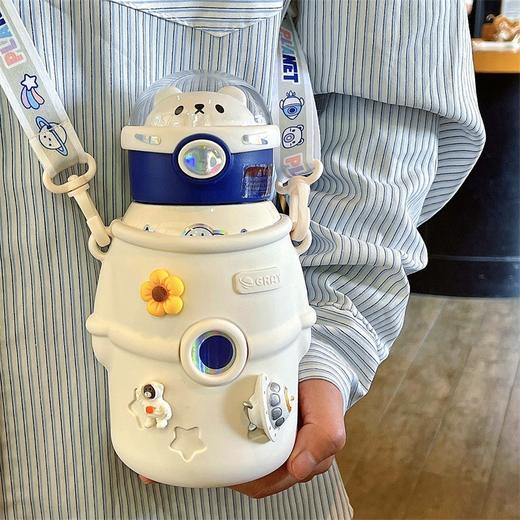 星际太空宇航员保温杯创意卡通儿童可爱硅胶套保温壶【朋友圈专享】_HLY 商品图2