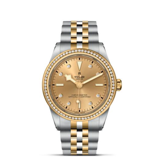 帝舵碧湾型39黄金钢款 | 帝舵表原厂机芯MT5602型（COSC）  钢表壳，直径39毫米  黄金及钢表带 商品图1