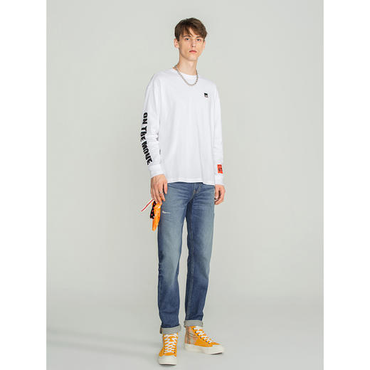 Lee商场同款22秋冬新品舒适版型多色男长袖T恤圆领潮LMT0036536VJ 商品图2