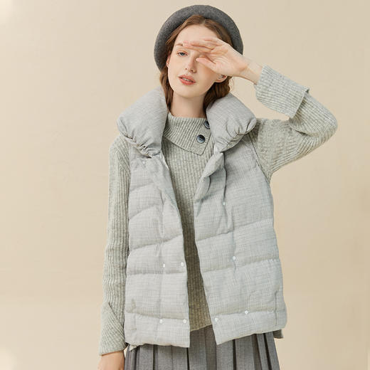 famecoco范可儿羽绒马甲背心女冬季外穿立领坎肩上衣外套F228CA007 商品图4