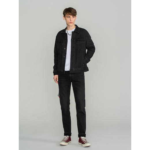 Lee商场同款22秋冬新品705标准中腰男款黑牛仔裤LMB1007053YS-109 商品图2