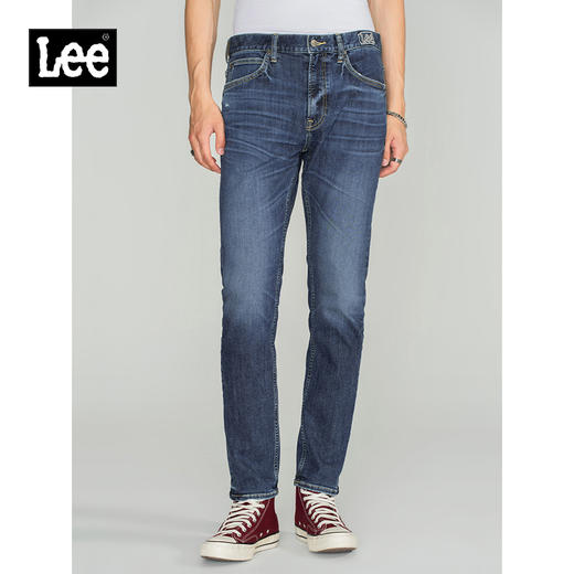 Lee商场同款22秋冬新品男中蓝705标准磨毛牛仔裤LMB100705101-189 商品图0