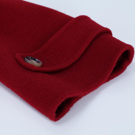 MH9B2斯尔丽瑟俪2022年冬上新商场同款复古海军领牛角扣减龄长款大衣 商品图3