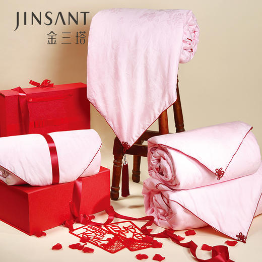 金三塔花嫁系列蚕丝枕蚕丝被   CSZ506 商品图0