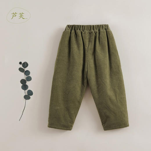 【马克珍妮 芦芙】秋冬新款 女童纯棉灯芯绒加厚棉裤221807 商品图2