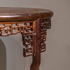 清 红木镶瘿木透雕回纹五足圆桌 商品缩略图3