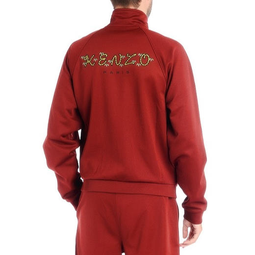 KENZO 高田贤三 男士棉质Tiger Tail K刺绣徽标运动夹克外套 枣红色 FC65 BL790 4IP 23 商品图2