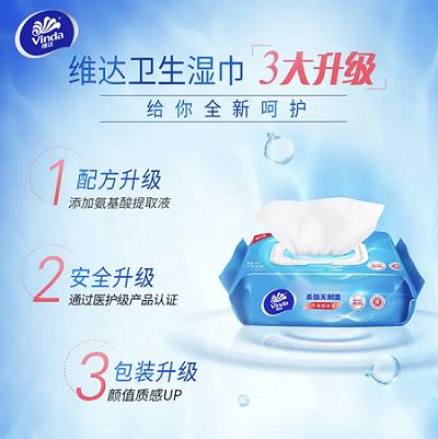 维达杀菌无刺激湿巾80片 商品图1