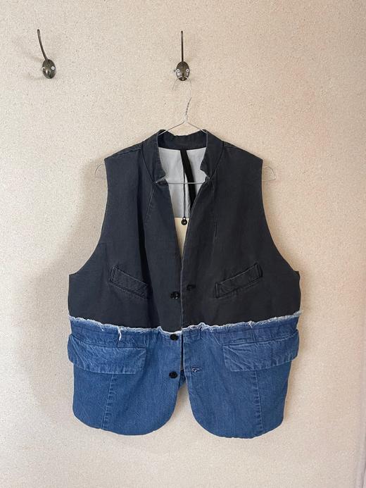 （4折）D project by G黑拼牛仔蓝马甲 商品图14