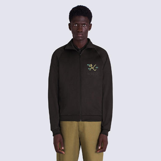KENZO 高田贤三 男士棉质Tiger Tail K刺绣徽标运动夹克外套 黑色 FC65 BL790 4IP 99J 商品图1