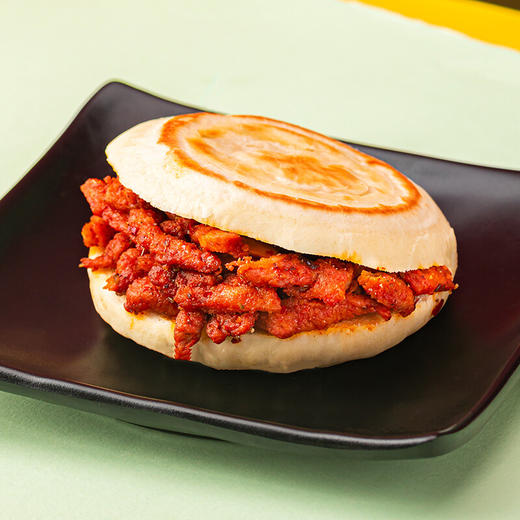 袁记肉夹馍 鸡肉肉夹馍 速食早餐食品 西安老字号特产 孜然鸡肉夹馍110g*5包 商品图5