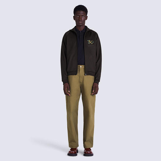 KENZO 高田贤三 男士棉质Tiger Tail K刺绣徽标运动夹克外套 黑色 FC65 BL790 4IP 99J 商品图3