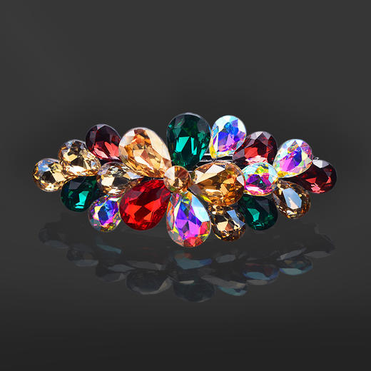 SL-头饰 水晶大发夹高档百搭气质马尾弹簧发夹子优雅横夹镶水钻发卡头饰 商品图6