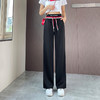 直筒休闲长裤宽松阔腿大码网红弹力高腰系绳裤子 NSM8162 商品缩略图4