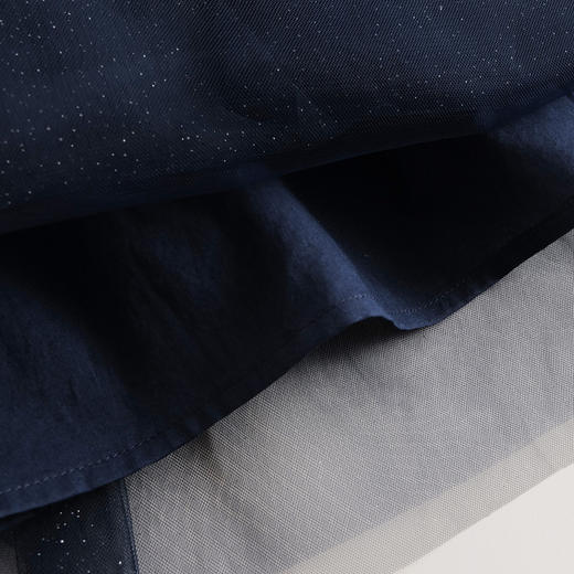 【马克珍妮 芦芙】秋冬新款 女童烫银网纱平绒连衣裙221392 商品图5