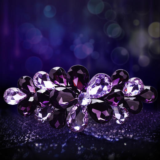 SL-头饰 水晶大发夹高档百搭气质马尾弹簧发夹子优雅横夹镶水钻发卡头饰 商品图2