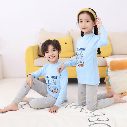 【儿童保暖舒适内衣套装】儿童秋衣秋裤套装纯棉中大童全棉男孩保暖内衣男童装女童睡衣 商品图13