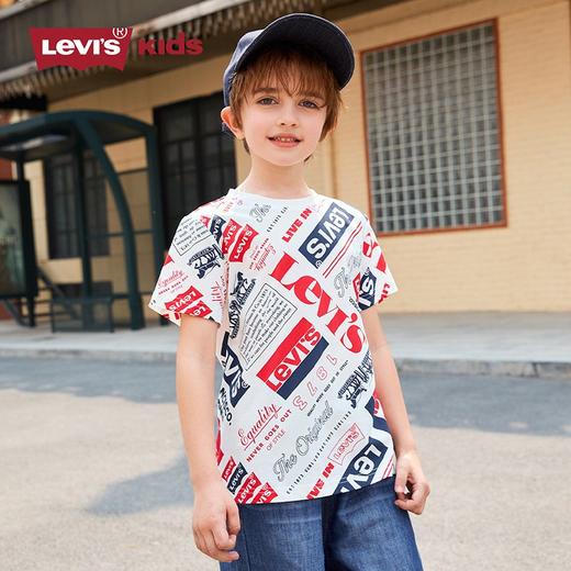 LEVIS 李维斯  夏 大童小童 短袖T恤 满印LOGO LVB-TE-D194 商品图0