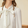 Famecoco范可儿系带领衬衫女秋冬款蝴蝶结衬衣长袖设计感小众F228BA005 商品缩略图1