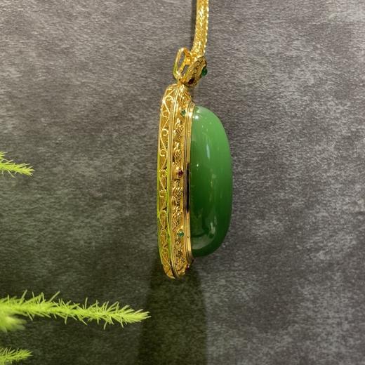 【御珠宫坊】金镶碧玉吊坠 商品图3