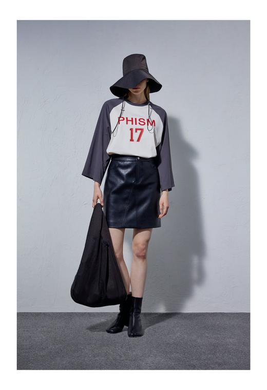 修身皮短裙 商品图0