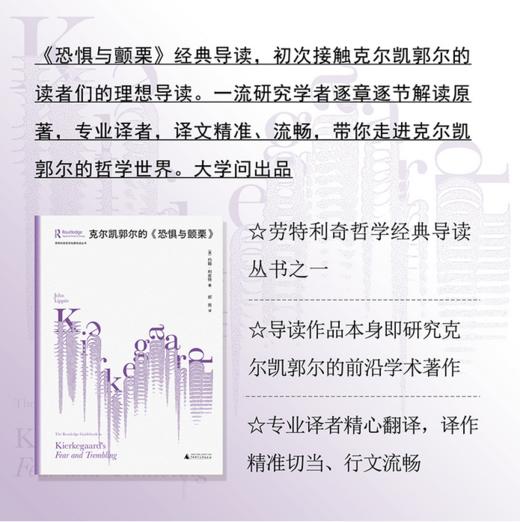 克尔凯郭尔的《恐惧与颤栗》 经典导读  一本书带你读懂一部哲学名著 商品图1