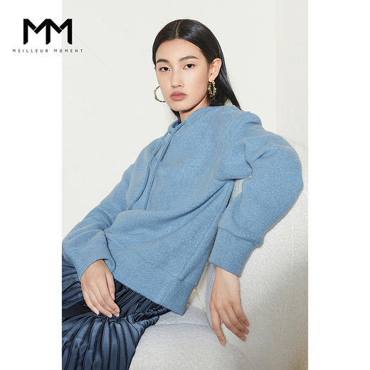 【商场同款】麦檬冬简约抽绳连帽卫衣5CA301491 商品图0