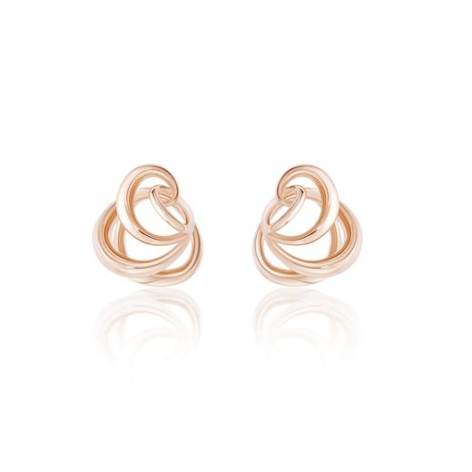 ROSEONLY 玫瑰系列-LOVE ROSE 耳钉耳饰 18K玫瑰金镶红宝镶钻 商品图1