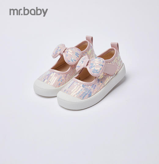 mrbaby童鞋女童帆布鞋春秋季新款小女孩板鞋休闲软底单鞋子 商品图4