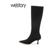 westory秋冬新款女靴时尚高靴女长筒高跟靴82031 商品缩略图2